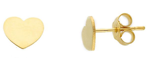 Picture of 18k yellow gold Heart Earring | Made in Italy