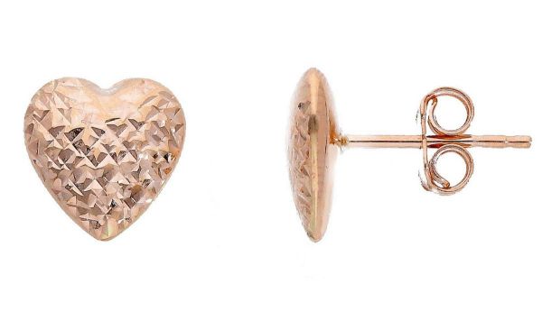Imagen de Pendiente Corazón oro rosa 18k