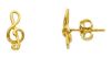 Imagen de Pendiente Clave de Violín de hilo oro amarillo 18k