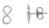 Imagen de Pendiente símbolo Infinito de hilo oro blanco 18k