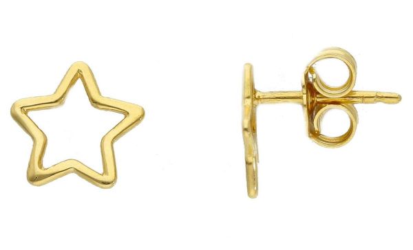 Immagine di Orecchino Stella a filo oro giallo 18k