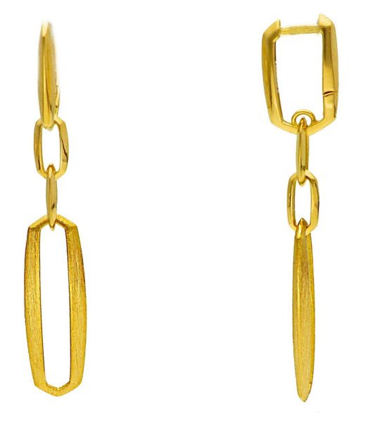 Picture of 18k yellow gold Italian fancy dangle Earring