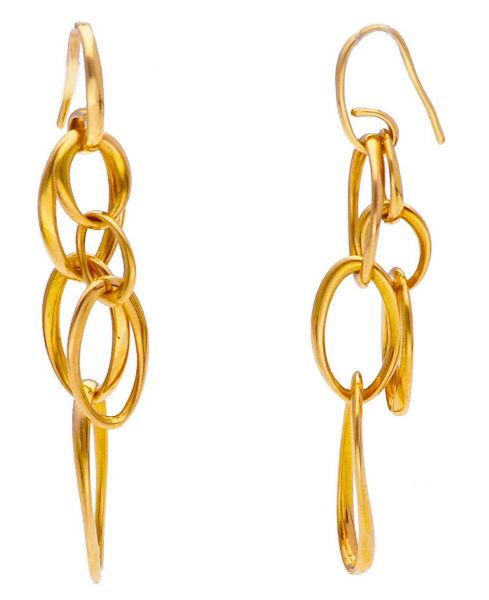 Picture of 18k yellow gold fancy dangle Earring
