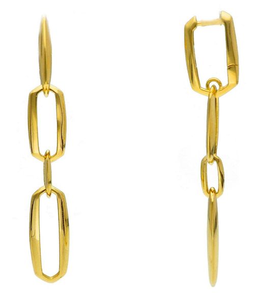 Picture of 18k yellow gold fancy dangle Earring