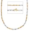 Imagen de Cadena de barras para hombre oro amarillo / blanco 9k | 60 cm 