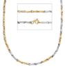 Immagine di Catena uomo donna a tubetto oro giallo / bianco 9k | 50 cm