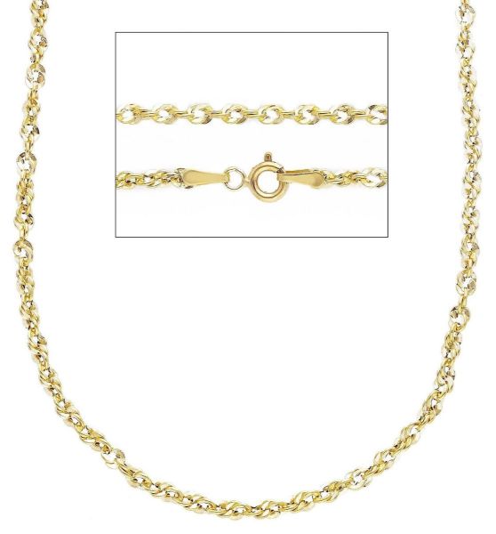 Picture of 9k yellow gold Rope link Chain | Made in Italy | 50 cm