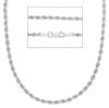 Immagine di Catena Corda Funetta uomo oro bianco 9k | 45 cm