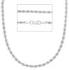Picture of 9k white gold men's Rope link Chain | 60 cm