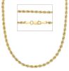 Picture of 9k yellow gold twisted Rope link Chain | 50 cm