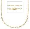 Immagine di Catena Figaro 3+1 oro massiccio giallo 9k | 45 cm 