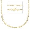 Immagine di Catena Figaro 3+1 oro massiccio giallo 9k | 45 cm 