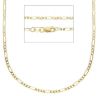 Immagine di Catena Figaro 3+1 oro massiccio giallo 9k | 50 cm