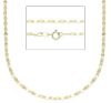 Imagen de Cadena eslabón plano oro amarillo macizo 9k | 40 cm 