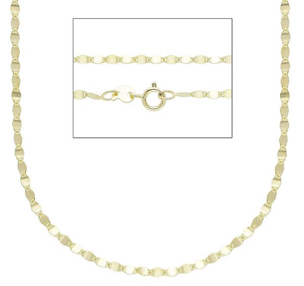 Picture of Solid 9k yellow gold Italian flat Chain | 50 cm
