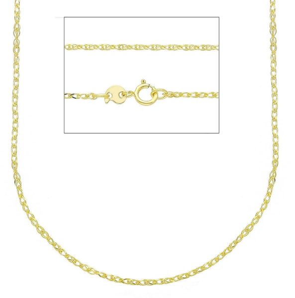 Immagine di Catena maglia ritorta oro massiccio giallo 9k | 40 cm 