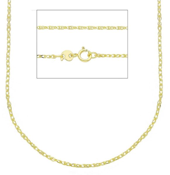 Imagen de Cadena trenzada de Trigo oro amarillo macizo 9k | 45 cm 