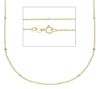 Immagine di Catena Rolò oro massiccio giallo / bianco 9k | 50 cm
