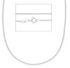 Imagen de Cadena Jaseron para mujer oro blanco macizo 9k | 40 cm 