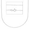 Imagen de Cadena Jaseron para mujer oro blanco macizo 9k | 45 cm 