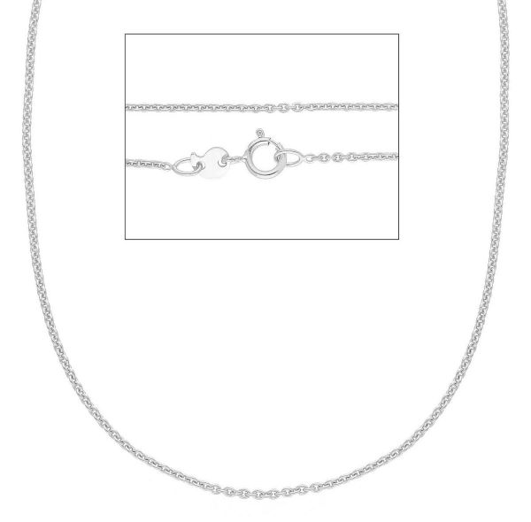Immagine di Catena Rolò da donna oro massiccio bianco 9k | 45 cm