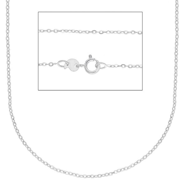 Immagine di Catena Rolò uomo donna oro massiccio bianco 9k | 50 cm