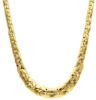 Imagen de Cadena malla Zip plana oro amarillo 18k | 44 cm 
