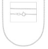 Immagine di Catena maglia Spiga oro massiccio bianco 9k | 40 cm 