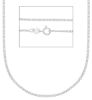Immagine di Catena Spiga oro massiccio bianco 9k | 45 cm 