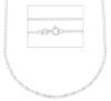Imagen de Cadena Calabrote oro blanco macizo 9k | 40 cm 
