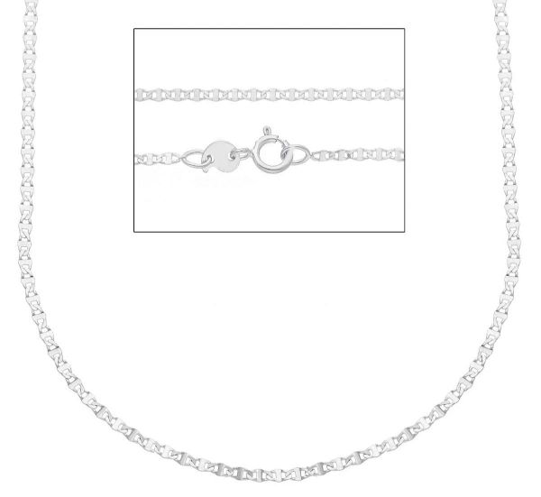 Imagen de Cadena Calabrote oro blanco macizo 9k | 40 cm 