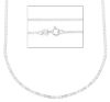 Imagen de Cadena Calabrote oro blanco macizo 9k | 45 cm 