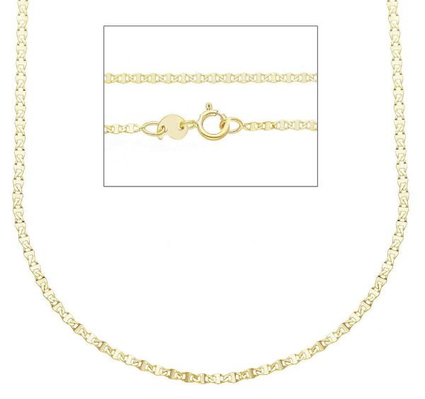 Immagine di Catena Traversino oro massiccio giallo 9k | 45 cm 
