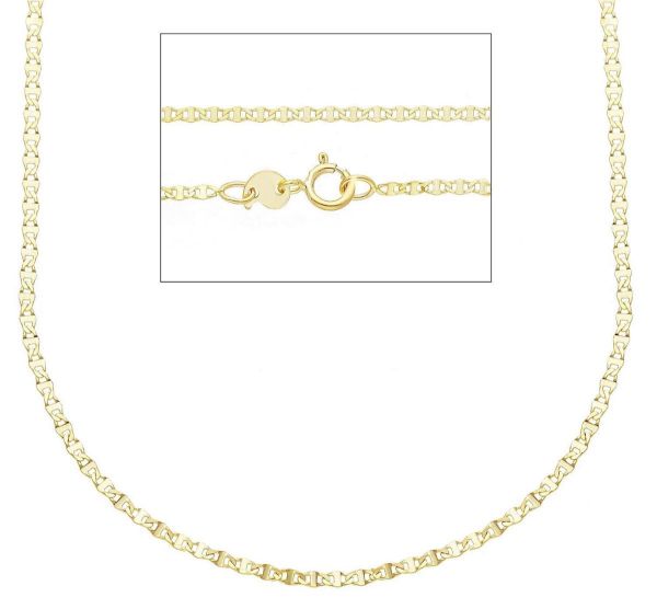 Immagine di Catena Traversino oro massiccio giallo 9k | 50 cm