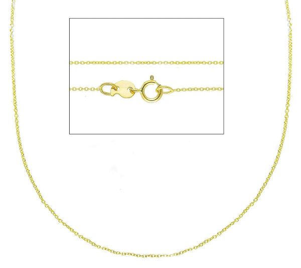 Immagine di Catenina Rolo oro massiccio giallo 9k | 45 cm 