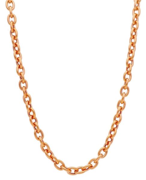 Immagine di Catenina Rolò ovale oro rosa 18k | 45 cm 
