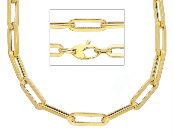Imagen de Collar de cadena largo oro amarillo 18k | 80 cm 