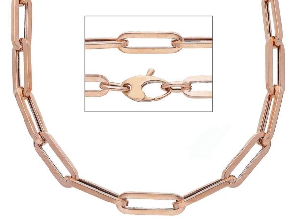 Immagine di Collana a catena lunga oro rosa 18k | 80 cm 