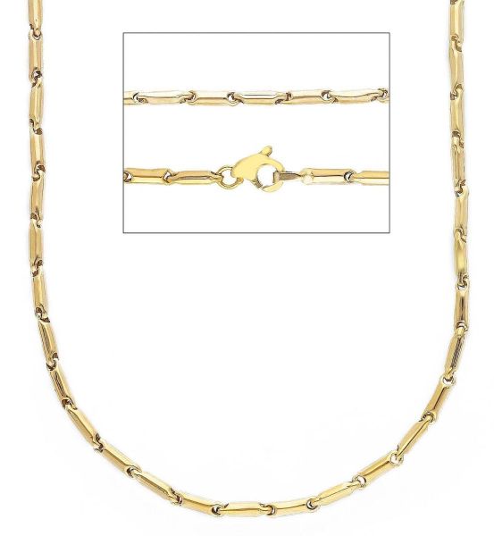 Immagine di Girocollo uomo a tubetto oro giallo 9k | 60 cm