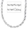 Imagen de Cadena tubular para hombre y mujer oro blanco 9k | 50 cm 