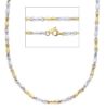 Immagine di Catena a tubetto oro giallo / bianco 9k | 50 cm