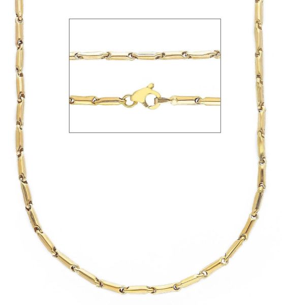 Immagine di Catena a tubetto uomo donna oro giallo 9k | 50 cm