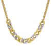 Immagine di Catena Girocollo maglia Cubana oro bicolor 18k | 45 cm 