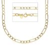 Immagine di Catena Girocollo Figaro 3+1 oro giallo 9k | 45 cm 