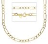 Immagine di Girocollo uomo Figaro 3+1 oro giallo 9k | 60 cm