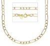Immagine di Catena Girocollo Figaro 3+1 oro giallo 9k | 50 cm