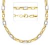 Immagine di Girocollo maglia Forzatina oro giallo / bianco 9k | 50 cm