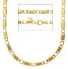 Immagine di Girocollo uomo maglia piatta oro giallo 9k | 60 cm