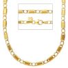 Immagine di Girocollo maglia piatta vuota oro giallo 9k | 50 cm