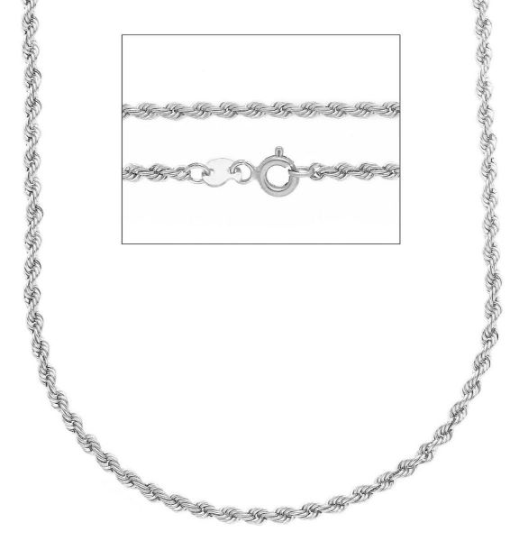 Imagen de Collar Cordón para mujer oro blanco 9k | 40 cm 